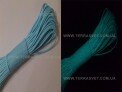 Светящийся в темноте паракорд. Цвет голубой